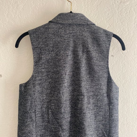 J Mclaughlin Womens Houndstooth Vest Blazer Wool Blend Size XS Sleeveless Long - Picture 7 of 11